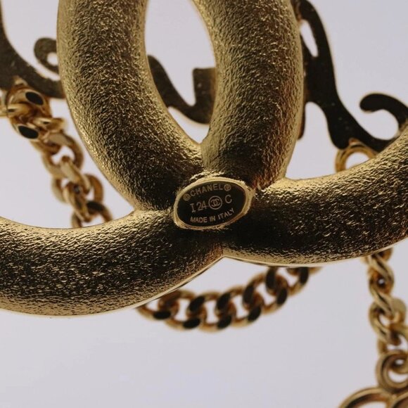 CHANEL COCO Mark Brooch metal Gold CC Auth BA4087M - Picture 13 of 13